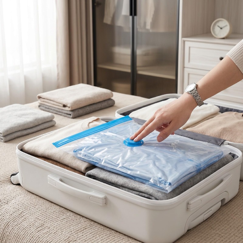 Foldable Rolling Luggage Bag - Travel Compression Bags, Roll Up Travel