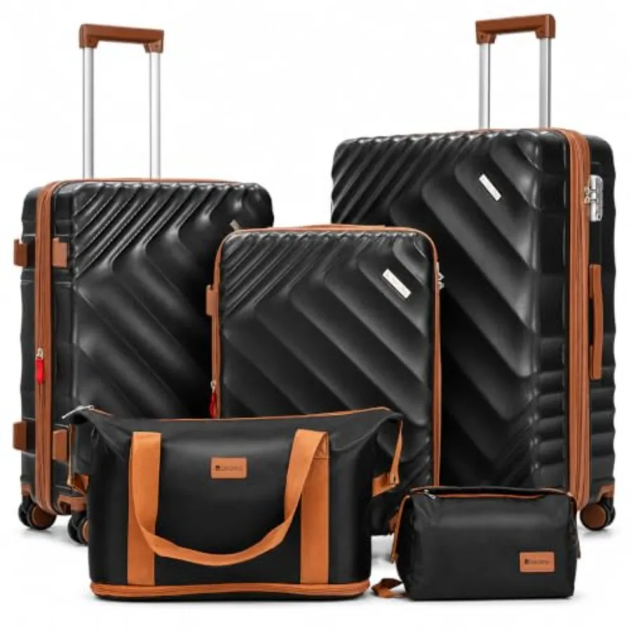 5-Piece Hard Shell Expandable  - Expandable Hard Shell Luggage Set recension och pris