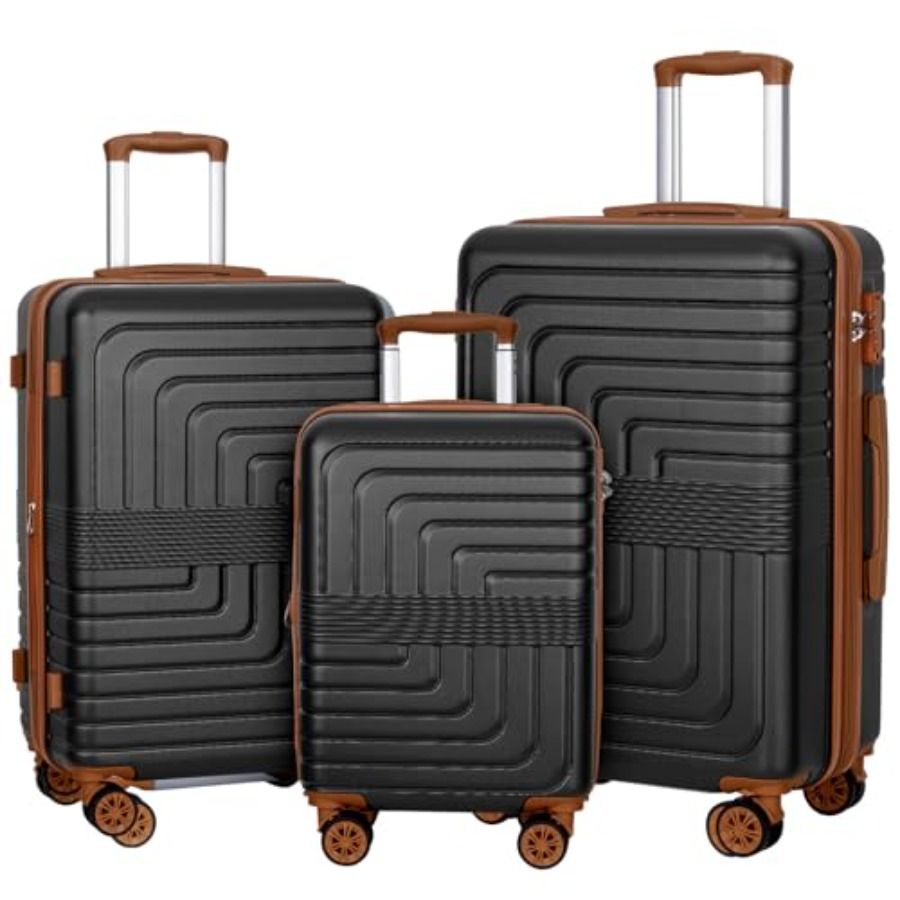3-Piece Expandable Luggage Set - Expandable Hard Shell Luggage Set recension och pris