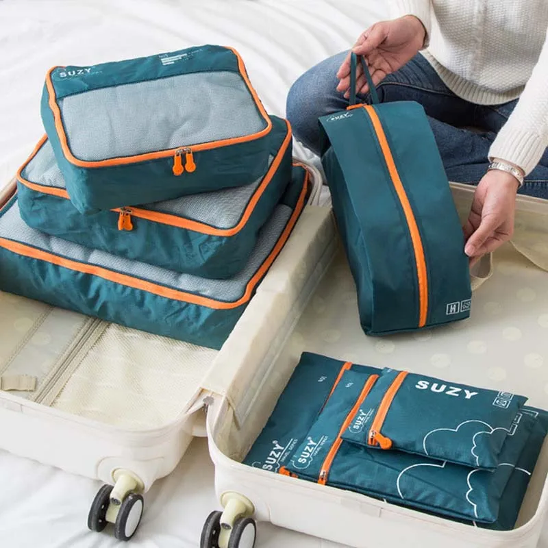 7/6 Pieces Set Travel Organize - Foldable Rolling Luggage Bag recension och pris