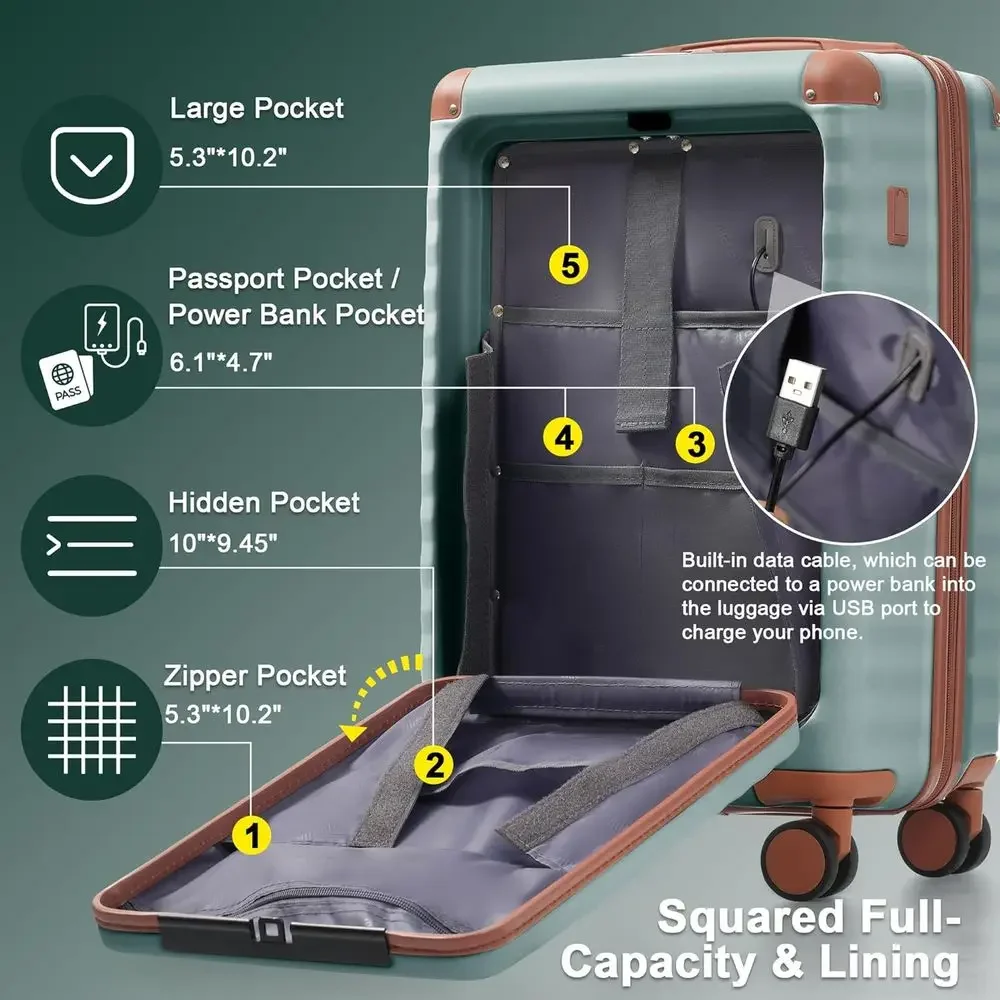 5-Piece Expandable Hardshell S - Expandable Hard Shell Luggage Set recension och pris