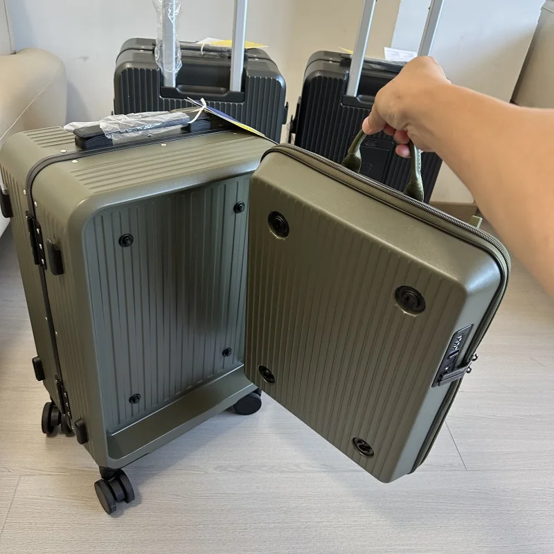 2-in-1 Suitcase Detachable Bac - Aluminum Frame Carry On Luggage recension och pris