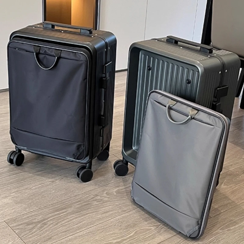 2-in-1 Suitcase Detachable Bac - Aluminum Frame Carry On Luggage recension och pris