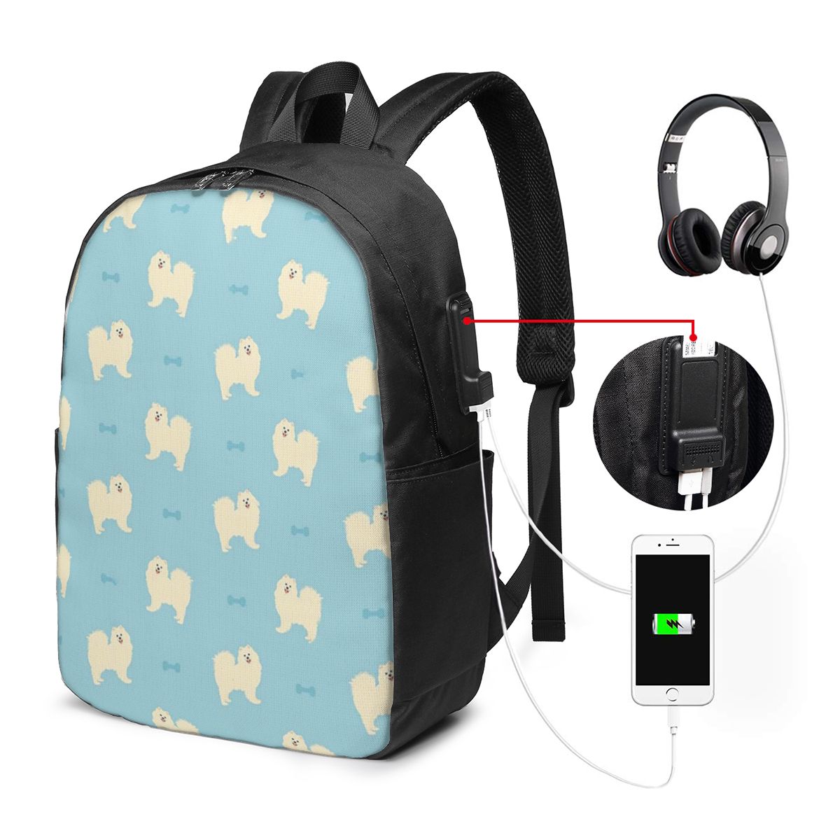 Samoyed Dog Backpack Travel No - Travel Bags recension och pris