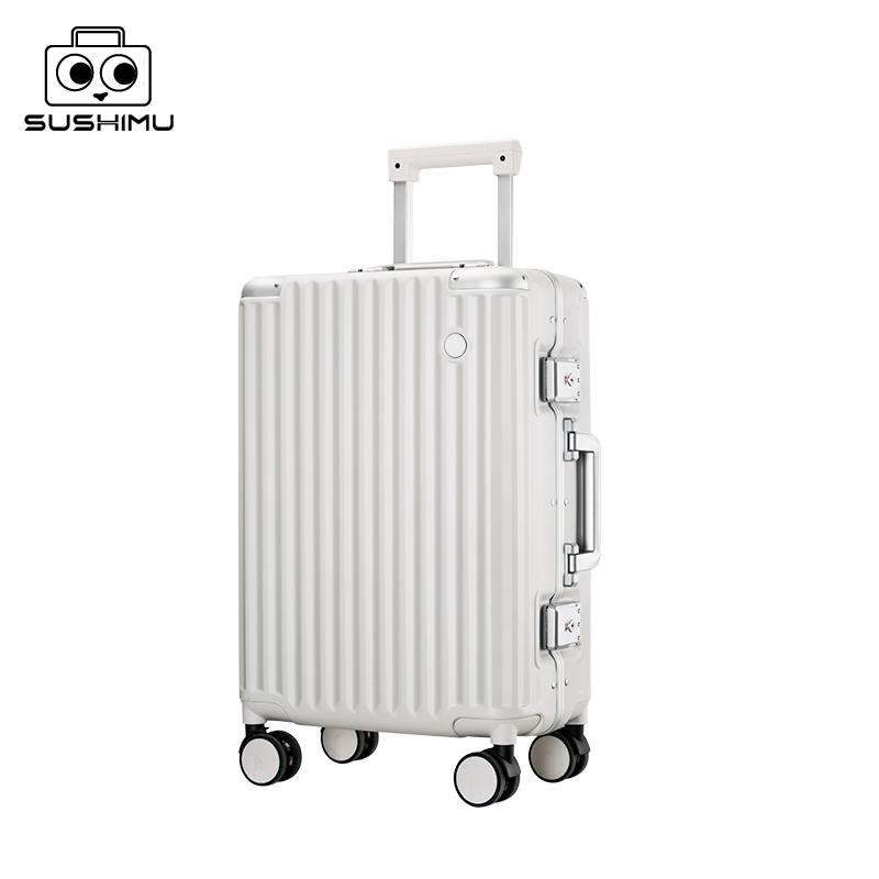 sushimu Suitcase  Travel Suitc - Aluminum Frame Carry On Luggage recension och pris