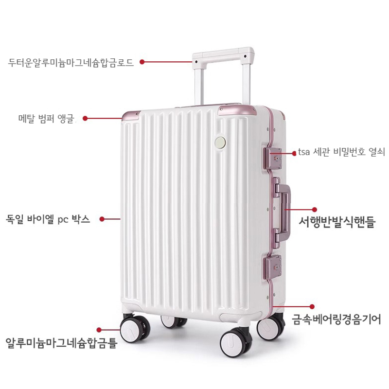 sushimu Suitcase  Travel Suitc - Aluminum Frame Carry On Luggage recension och pris