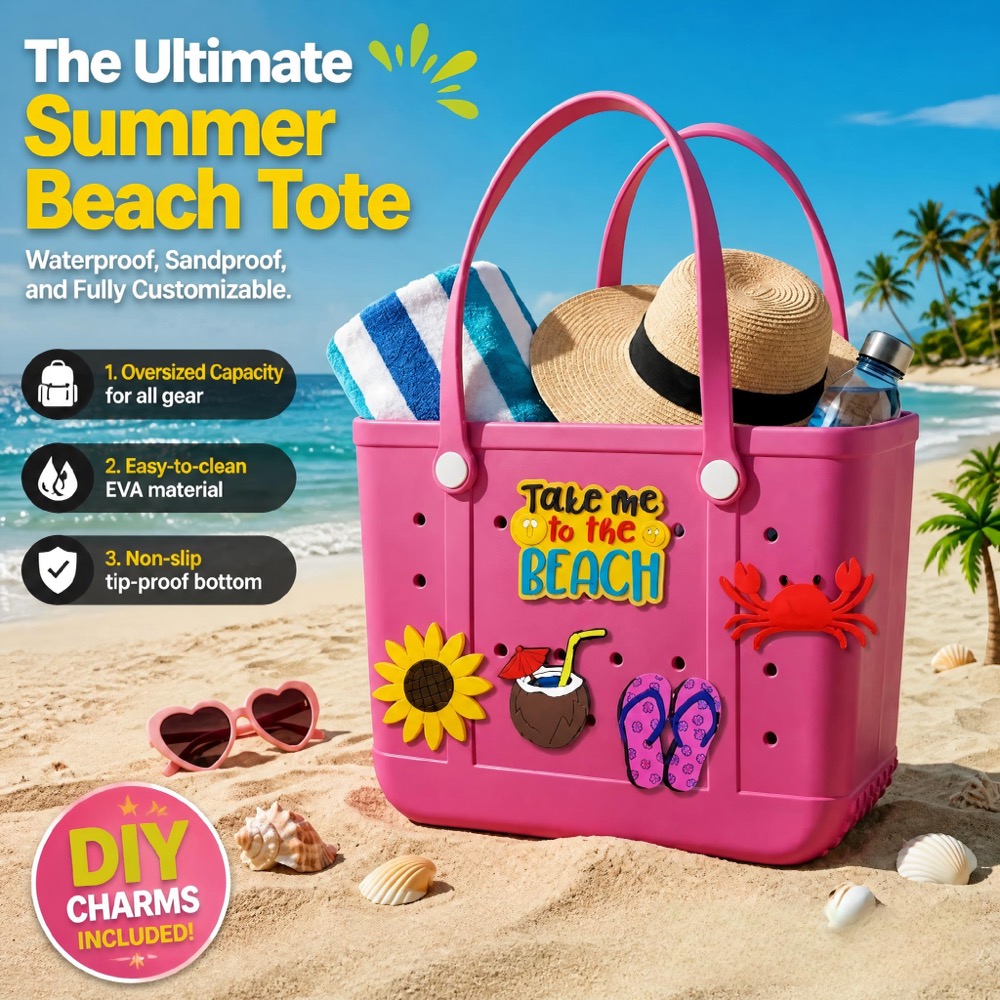 Ladies Oversized Rubber Beach  - Handbags recension och pris