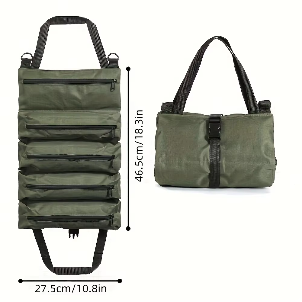 1pc Multi-Purpose Canvas Roll  - Foldable Rolling Luggage Bag recension och pris