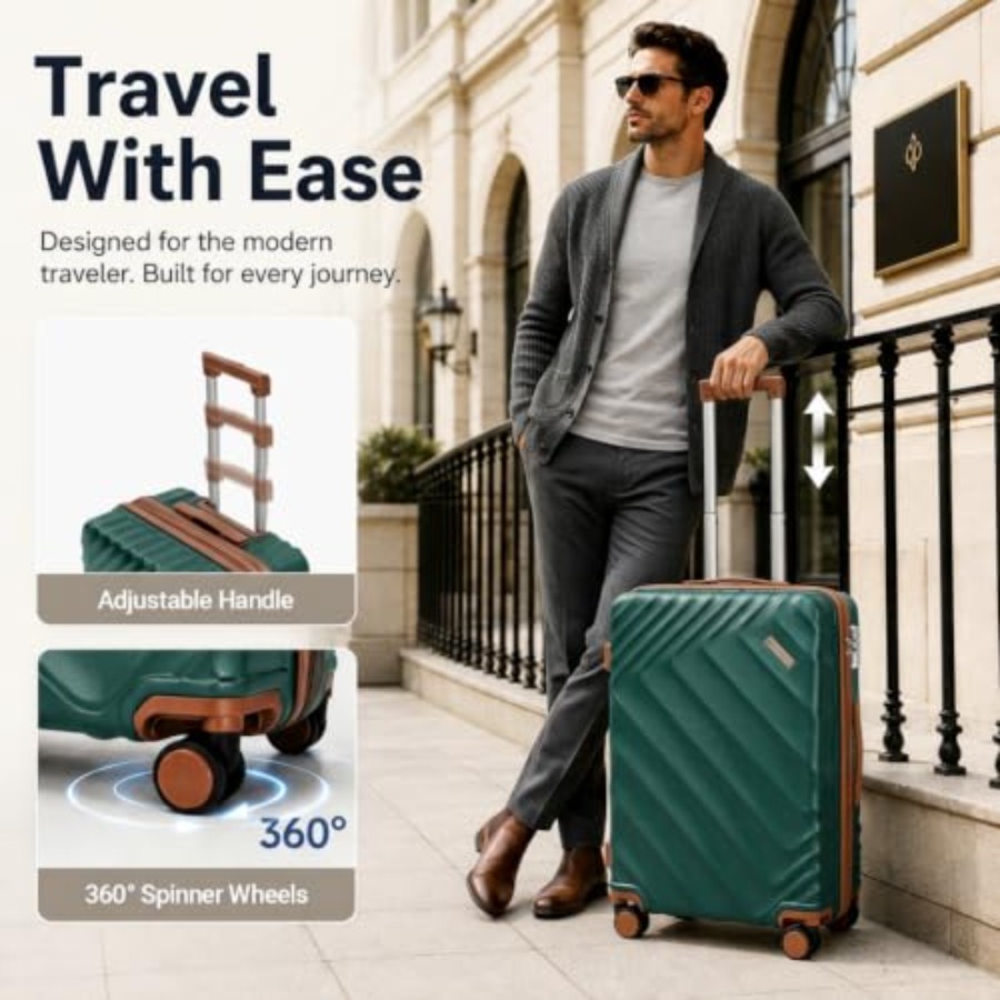 5-Piece Hard Shell Expandable  - Expandable Hard Shell Luggage Set recension och pris