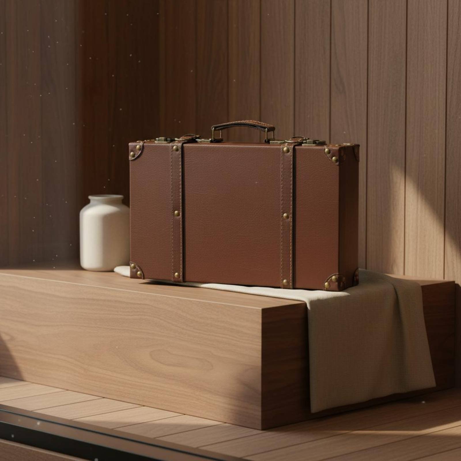 3 Pieces Vintage Suitcase Set  - Retro Vintage Trunk Suitcase recension och pris