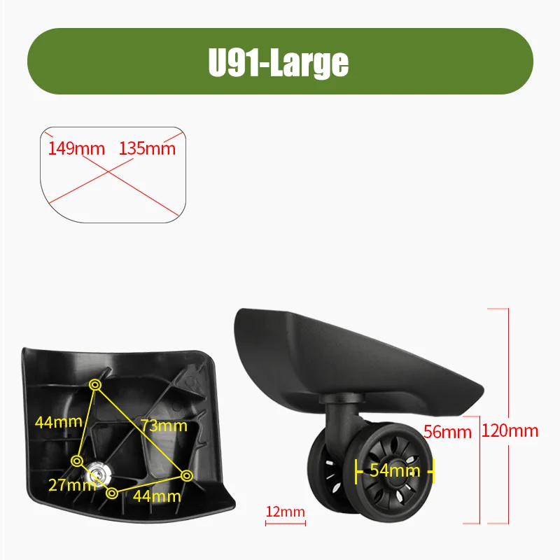 For Samsontie U91 Series Lugga - Silent Replacement Luggage Wheels recension och pris