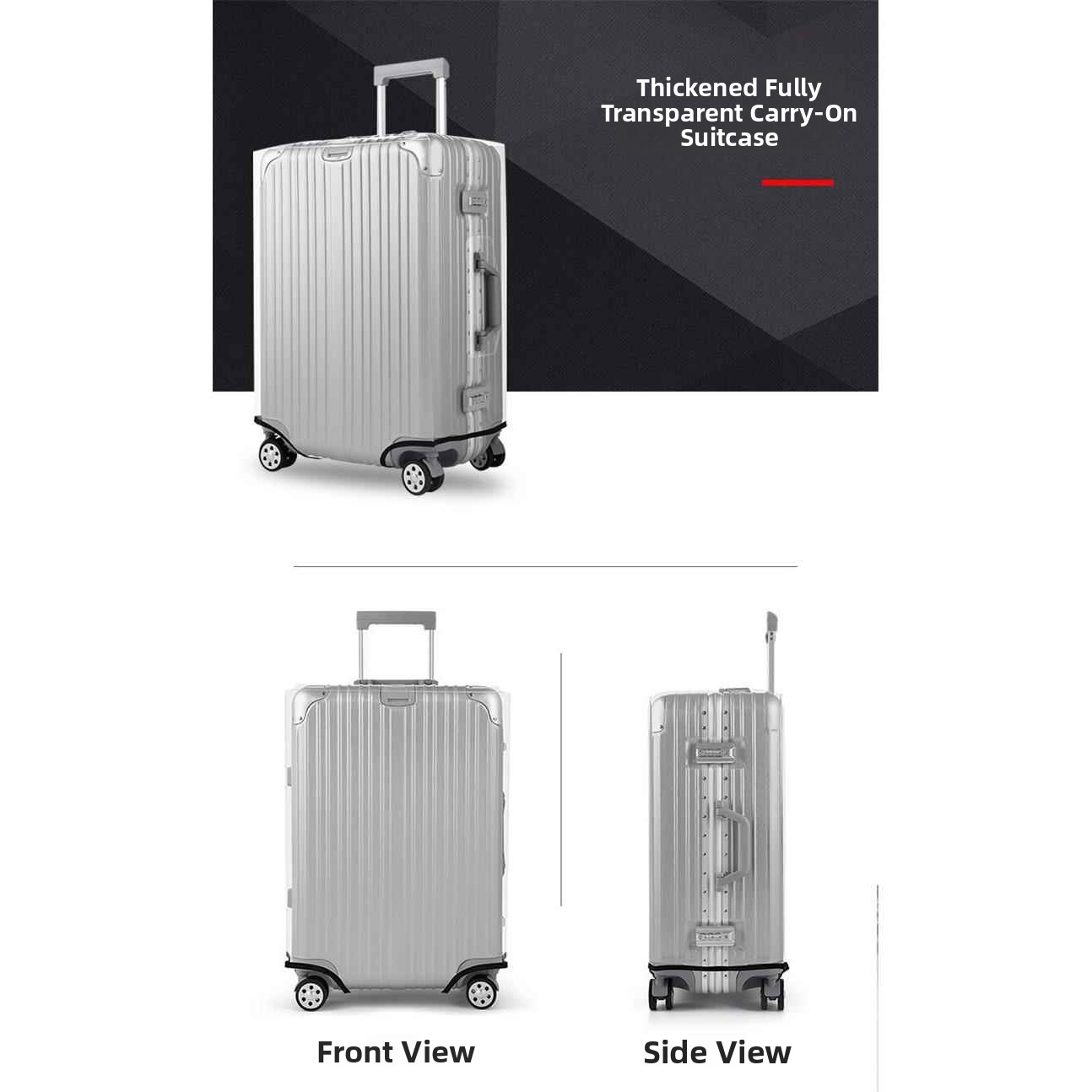 Thickened Waterproof Transpare - Luggage Protective Cover Transparent recension och pris