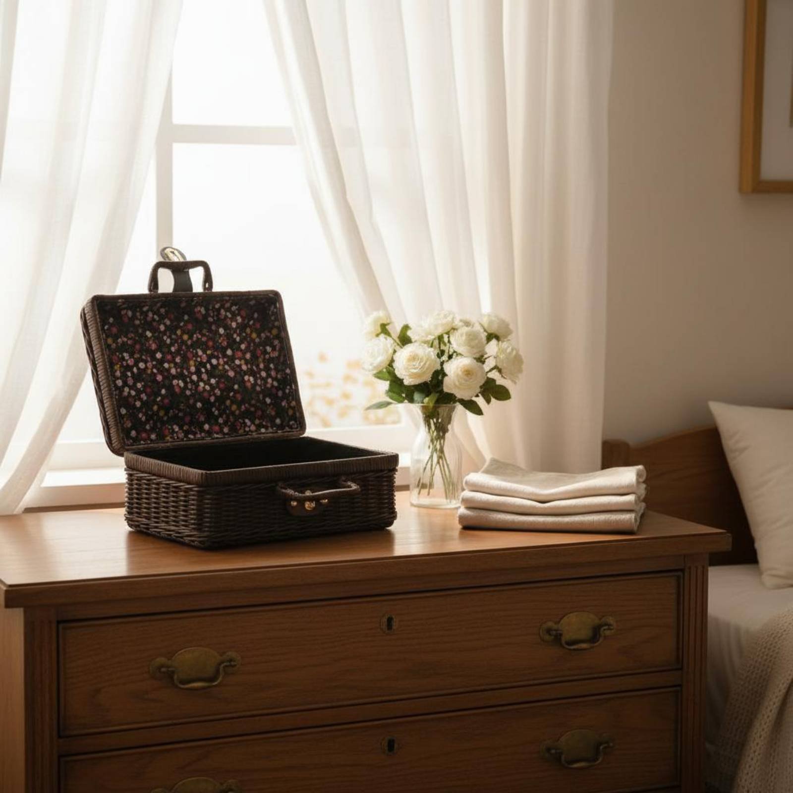 Vintage Design Suitcase With H - Retro Vintage Trunk Suitcase recension och pris