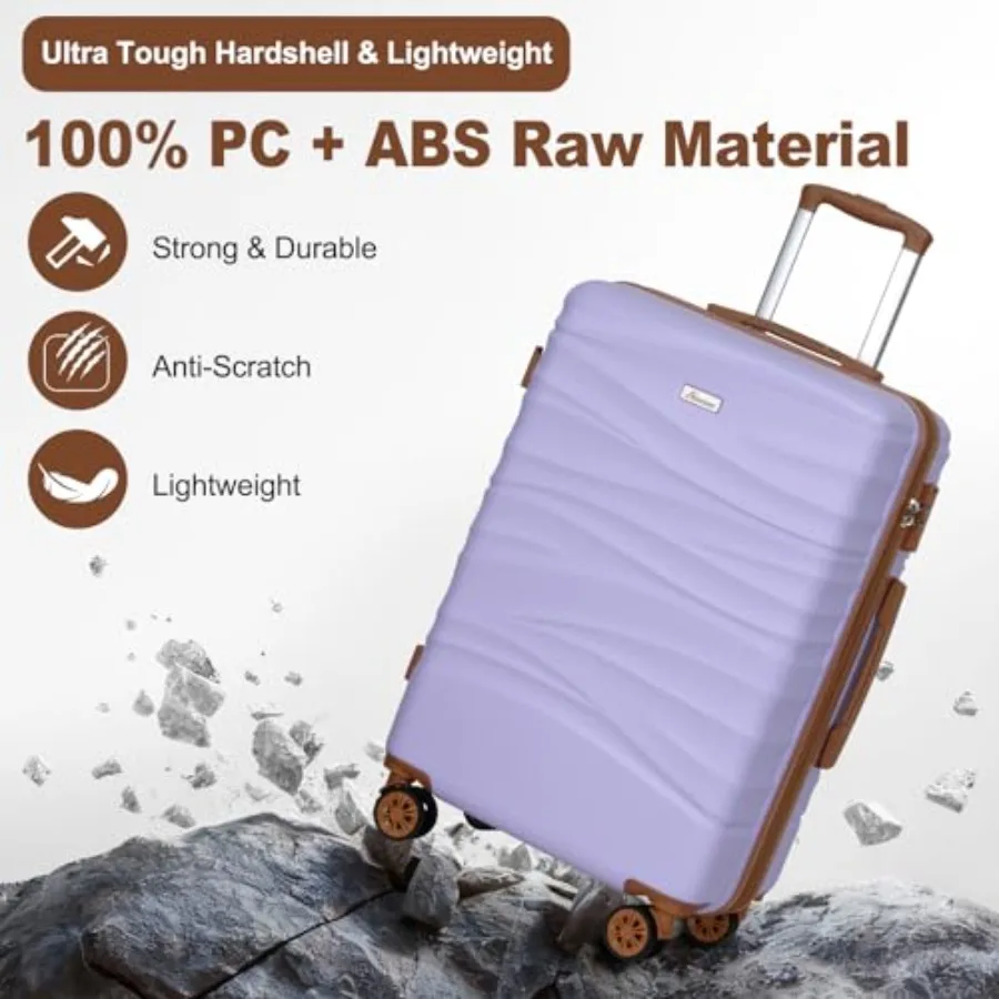 3-Piece Expandable Luggage Set - Expandable Hard Shell Luggage Set recension och pris