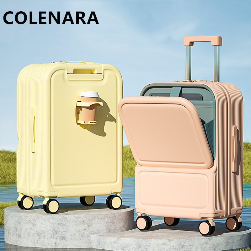 COLENARA ABS+PC Suitcase Front - Front Opening Laptop Luggage 24 Inch recension och pris