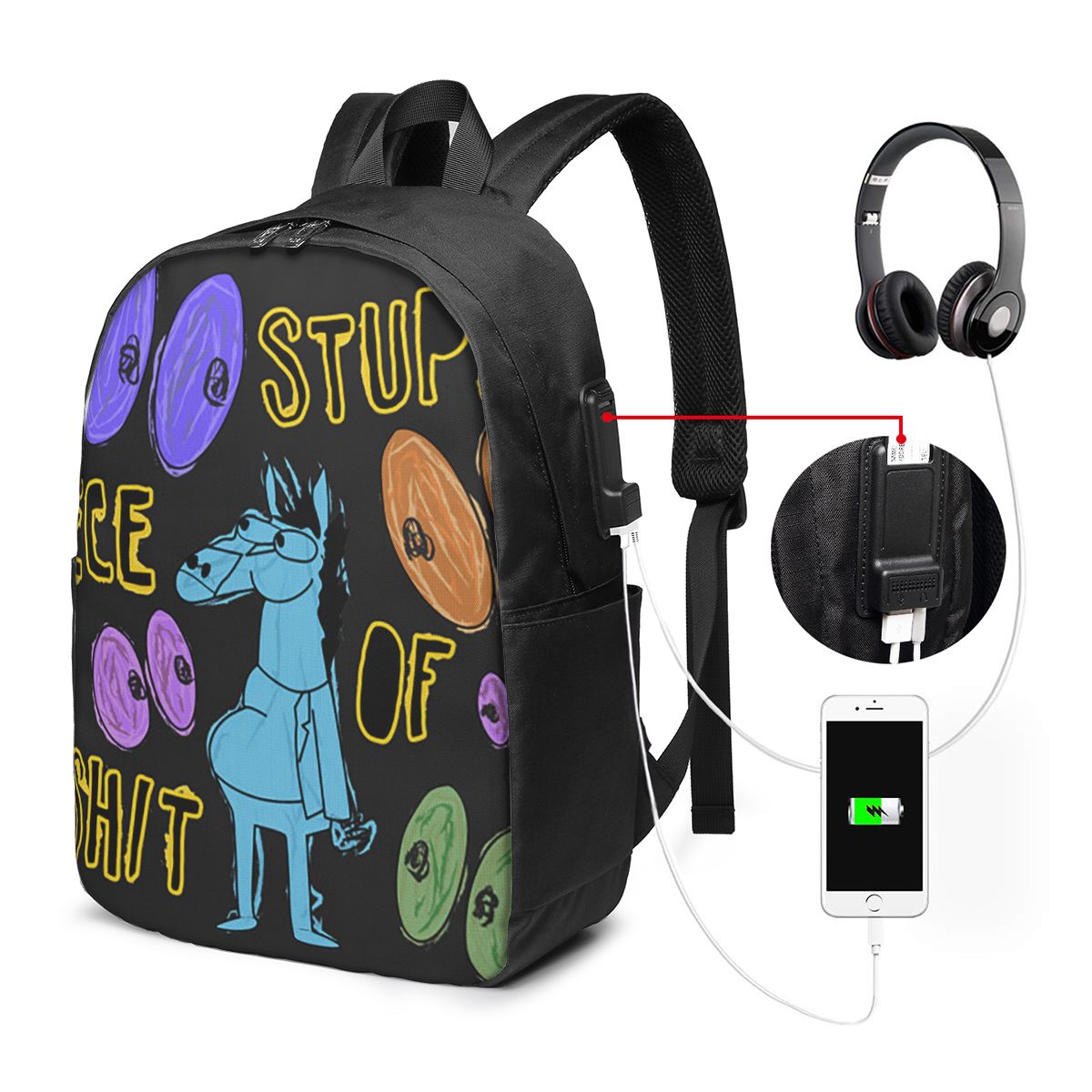 Cartoon Bojack Horseman Stupid - Travel Bags recension och pris