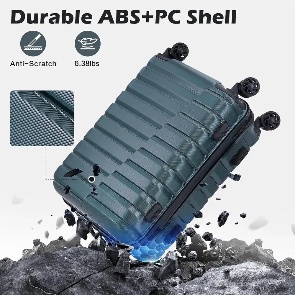 3-Piece Hard Shell Spinner Lug - Expandable Hard Shell Luggage Set recension och pris