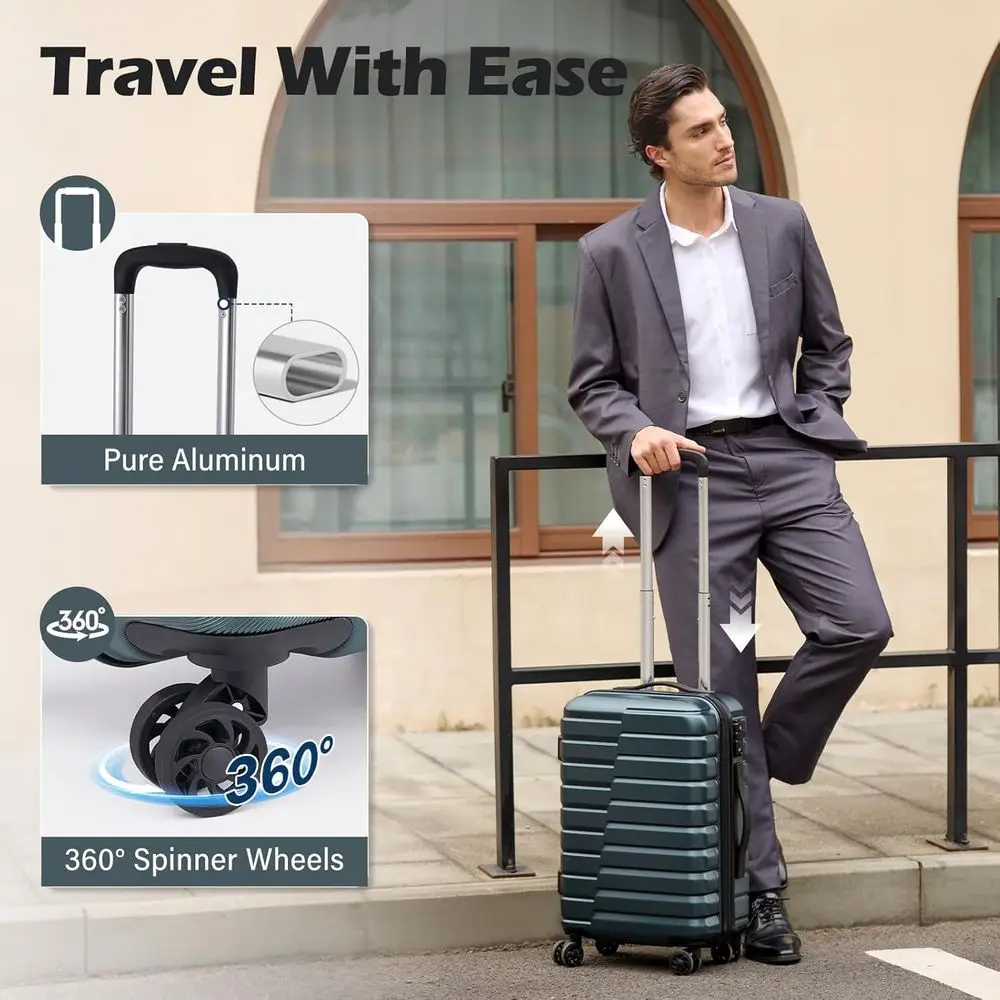 3-Piece Hard Shell Spinner Lug - Expandable Hard Shell Luggage Set recension och pris